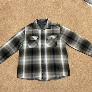 Men's PROJEK RAW Plaid Long Sleeve Shirt Size L